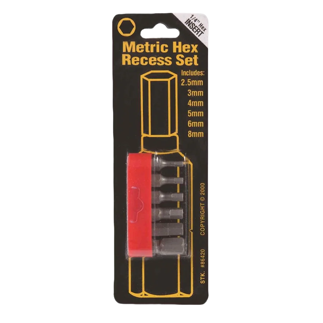 Exclusive Way Tools Hex Metric Bit Set 6 pc Contemporary