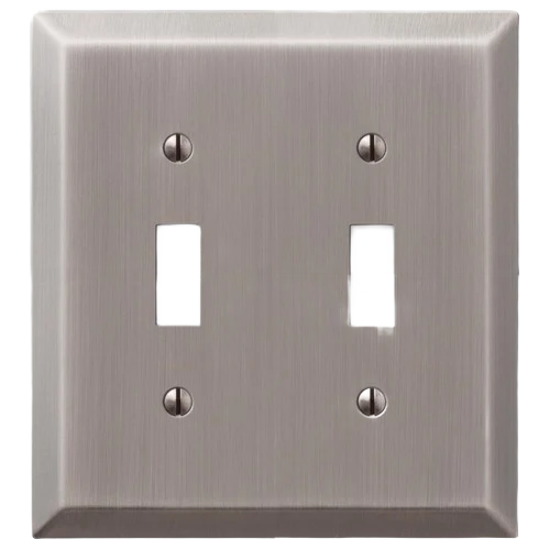 Modern Amerelle 2 Toggle Century Antique Nickel Wallplate High-Quality