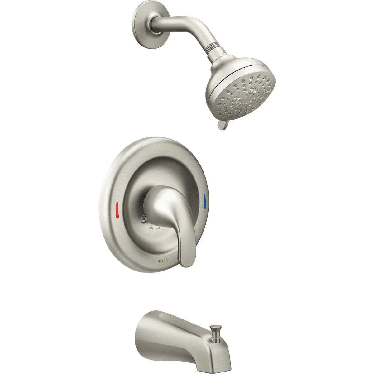 Organic Moen Adler Brushed Nickel Tub Shower Trim Practical