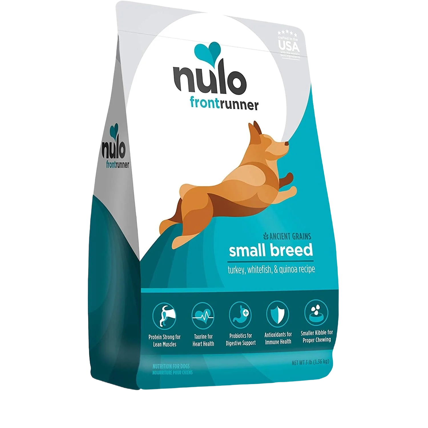 Fine Nulo Frontrunner Turkey Whitefish and Quinoa Recipe Dry Dog Food for Small Breeds 3 lb. Authentic