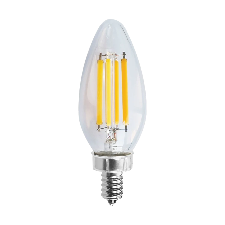 Fast Satco 8 Watt C11 LED Clear Candelabra Light Bulb Next-Generation