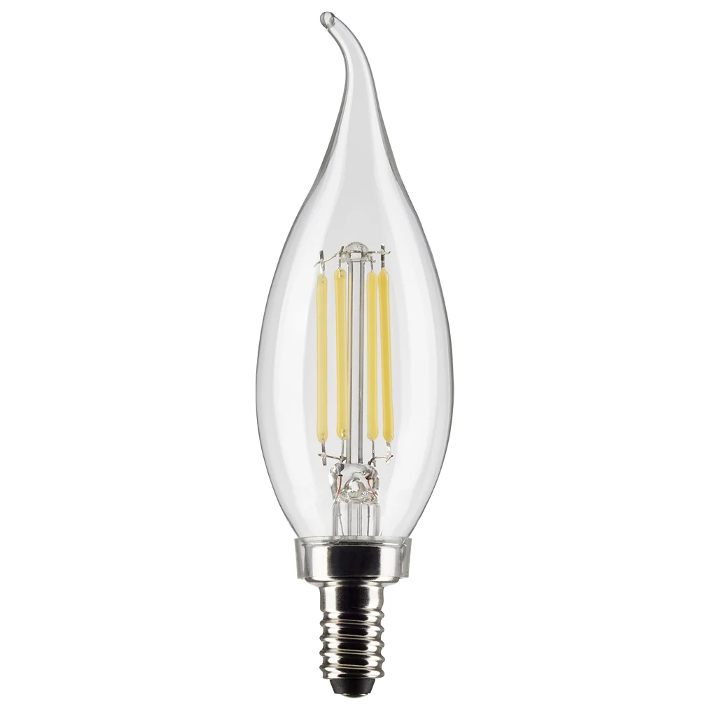 Casual Satco 4 Watt CA10 LED Clear Decorative Flame Light Bulb 2-Pack High-Performance