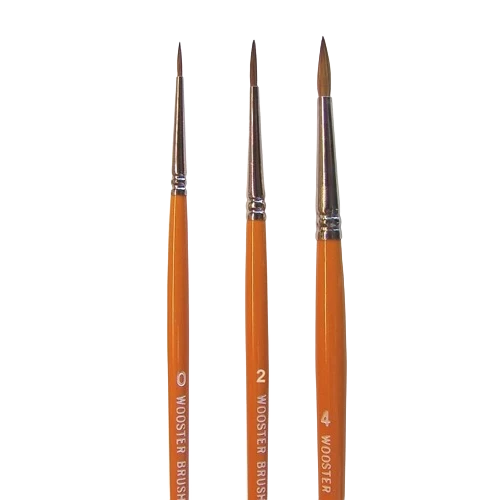 Solid Wooster 2 Red Sable Water Color Pointed Artist Brush World-Class