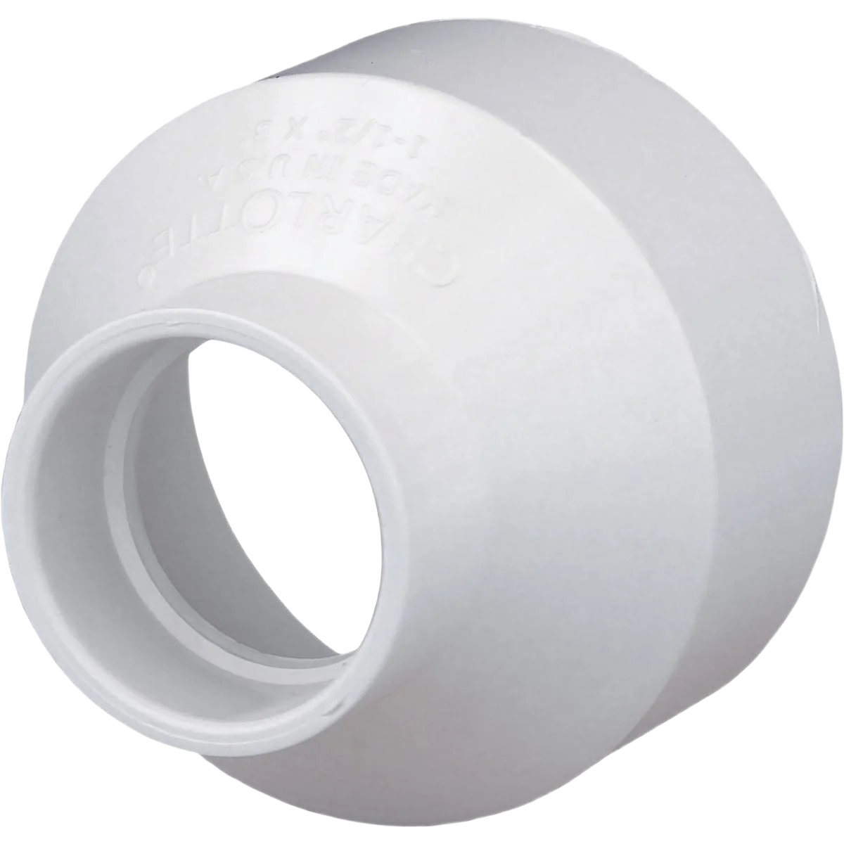 Eco-Friendly Charlotte Pipe Schedule 40 DWV Reducing PVC Coupling 3 In. Hub x 1-1 2 In. Hub Superior