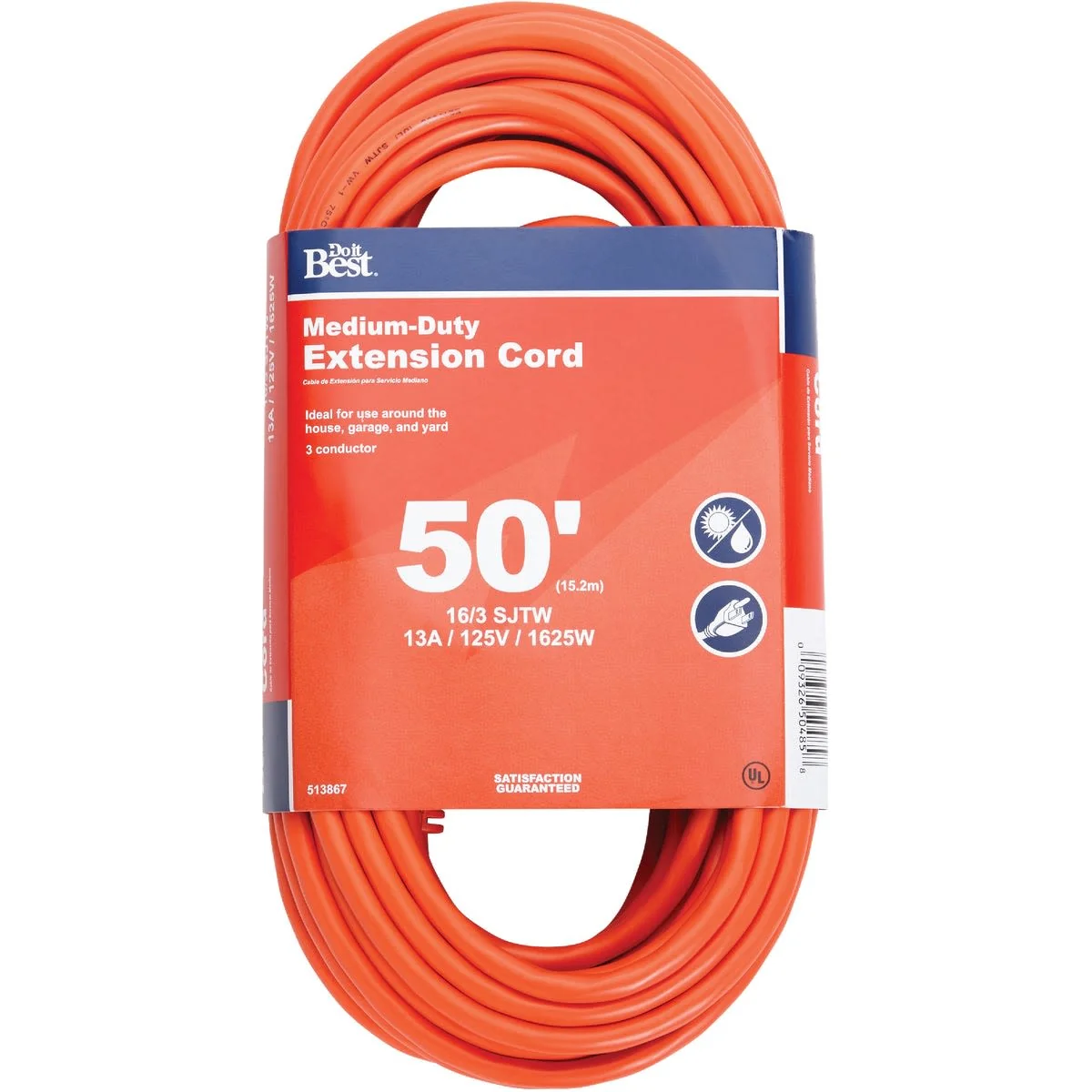 Premium Do it Orange 16 3 Outdoor Extension Cord 50 ft. Expertly Made