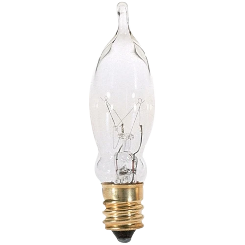 Smart Satco 7.5 Watt CA5 Clear Mini Flame Tip Relaxed