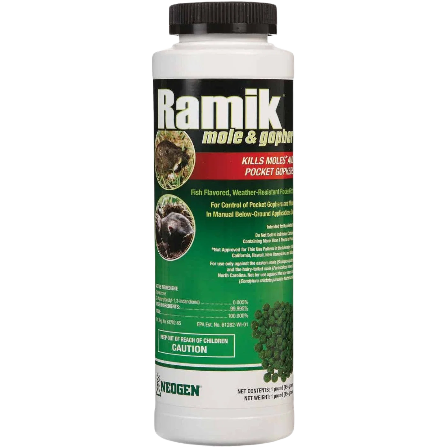 Versatile Ramik Ramik Mole and Gopher Killer Pellets 1 lb. Reusable