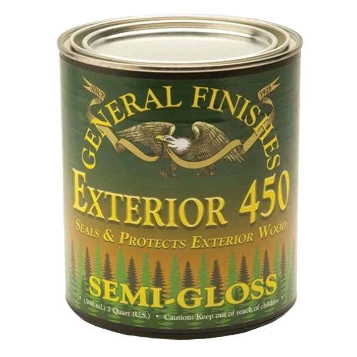 Secure General Finishes Clear Exterior 450 Varnish Semi-Gloss Gallon Casual