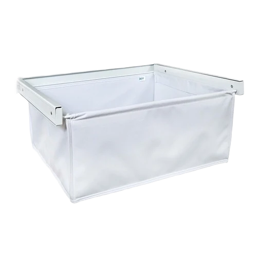 Solid domRail White Reveal Canvas Basket Reusable