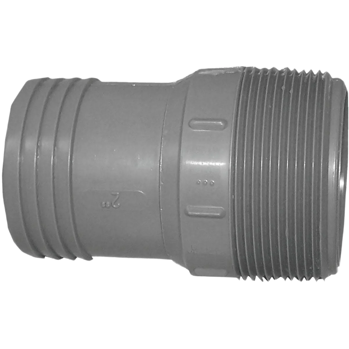 Excellent Boshart Polypropylene Hose Adapter 2 In. MPT x 2 In. Insert Artisan