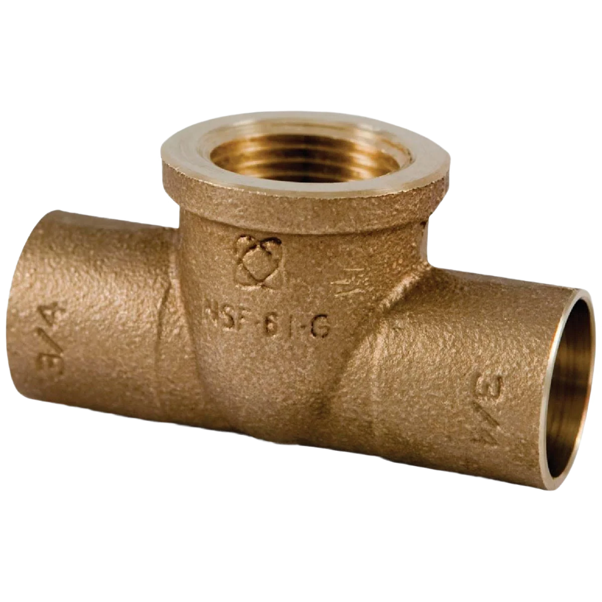 Clean NIBCO 1 2 In. C x 1 2 In. C x 1 2 In. F Brass Low Lead Copper Tee Exclusive
