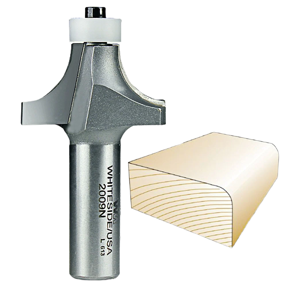 Reliable Whiteside 2009N Roundover Bit w Non-Marring Bearing 1 2 in. SH x 1 2 in. R Quality