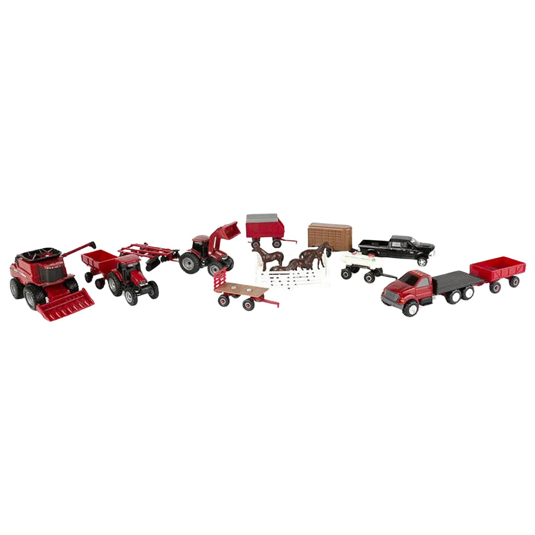 Clean TOMY Case IH 1 64 Farm Toy Playset 20PC World-Class