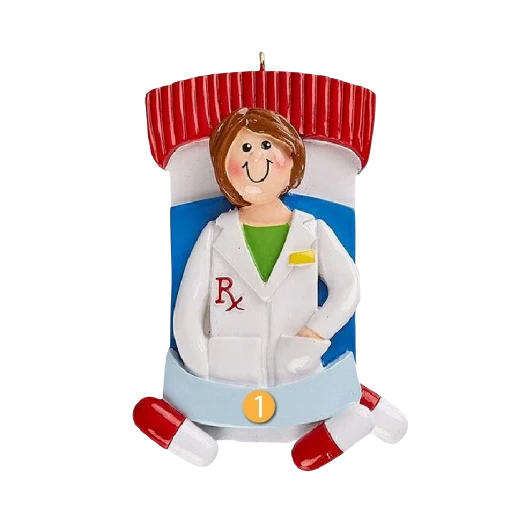 Luxury Rudolph Me Personalized Woman Pharmacist Ornament Lightweight