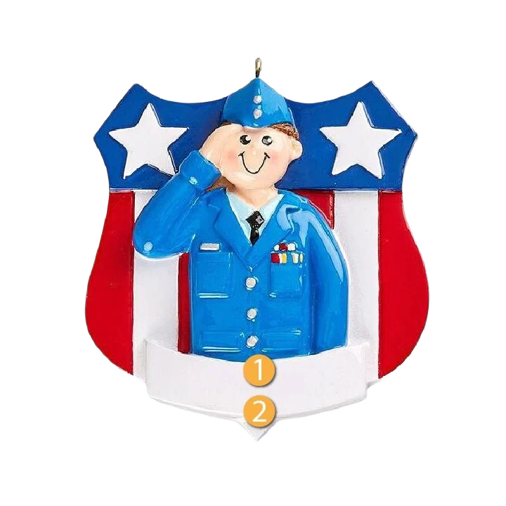 Premium Rudolph Me Personalized Air Force Male Ornament Durable
