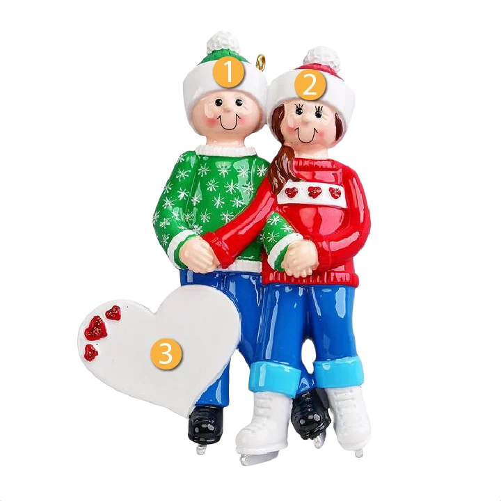 Responsible Rudolph Me Personalized Skating Couple Ornament Trusted