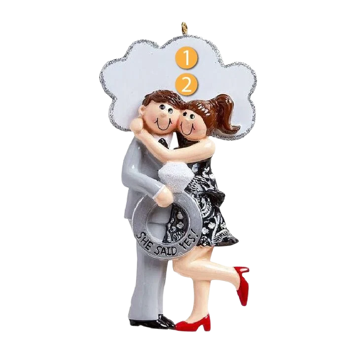 Eco-Friendly Rudolph Me Personalized She Said Yes Ornament Proven