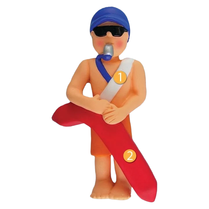 Excellent Ornament Central Personalized Male Lifeguard Ornament Verified