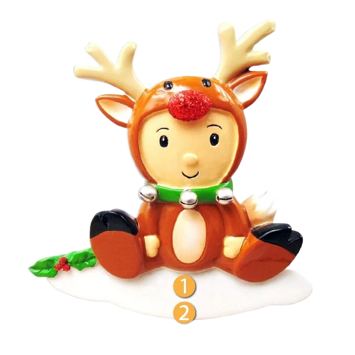 Premium PolarX Personalized Reindeer Baby Ornament Easy-to-Use