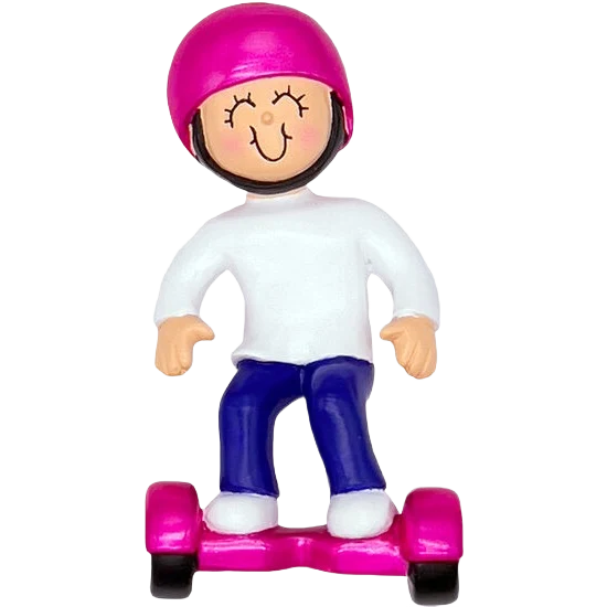 Consistent Ornament Central Personalized Female on Hoverboard Ornament World-Class
