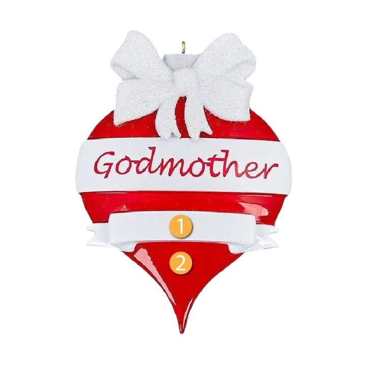Eco-Friendly Rudolph Me Personalized Godmother Ornament Prestigious