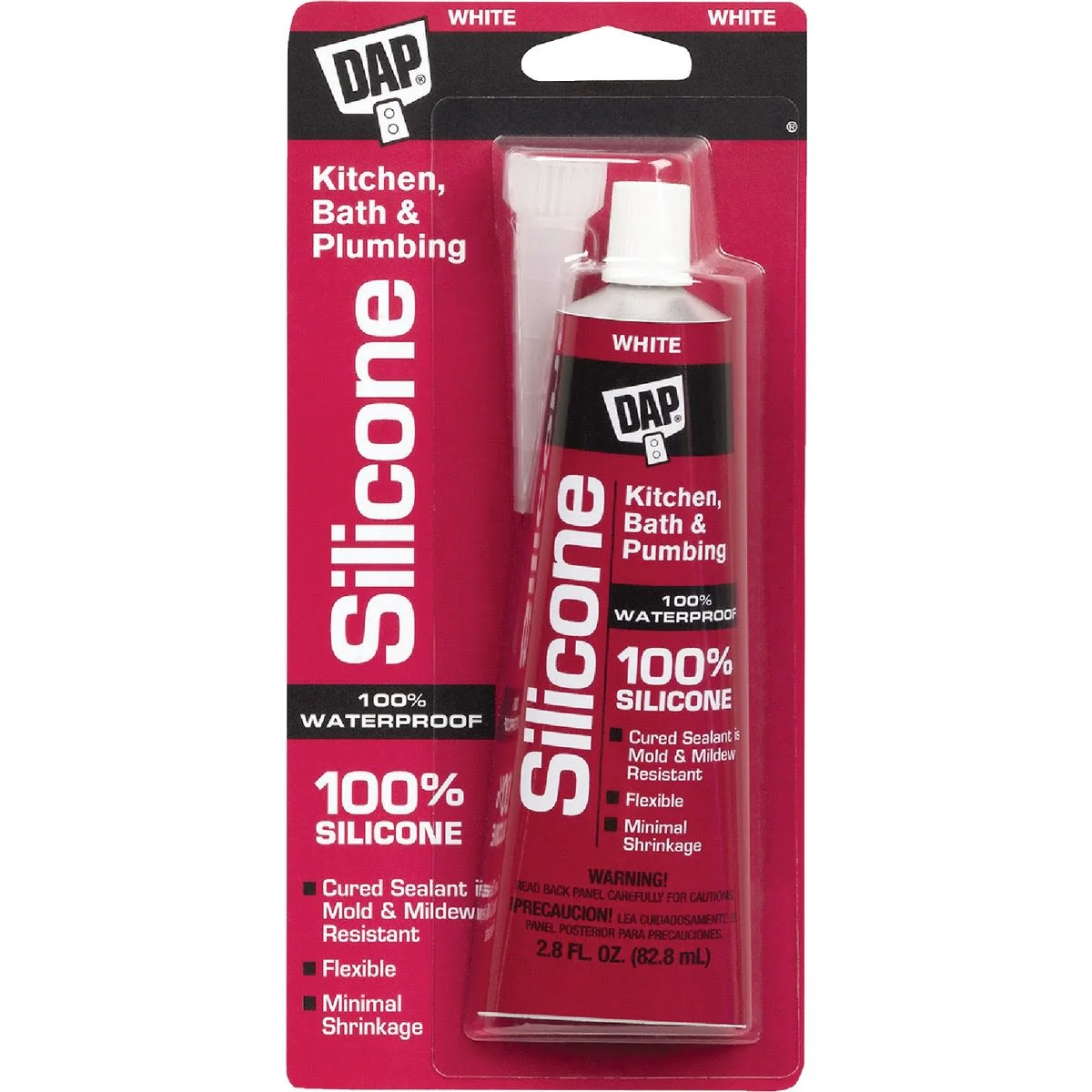 Excellent DAP White Kitchen Bath Silicone Rubber Sealant 2.8 oz. Versatile