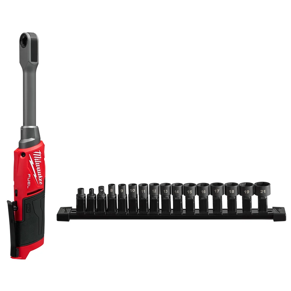 Sustainable Milwaukee M12 FUEL™ INSIDER™ Extended Reach Box Ratchet Reusable