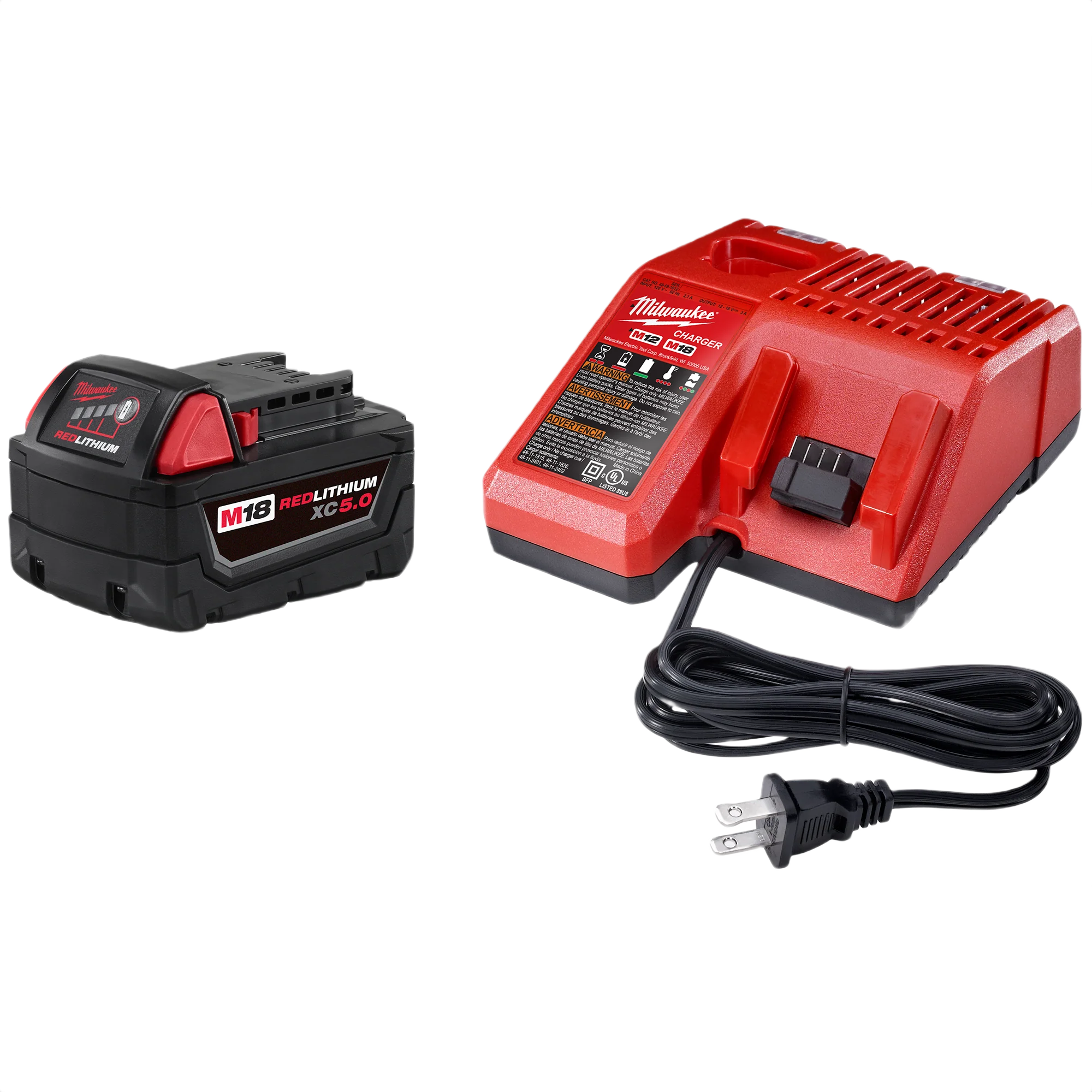 Powerful Milwaukee M18™ REDLITHIUM™ XC5.0 Starter Kit Practical