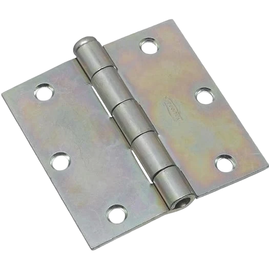 High-Quality National Hardware 3-1 2 Square Zinc Plated Steel Broad Door Hinge 2-Pack Environmentally Friendly