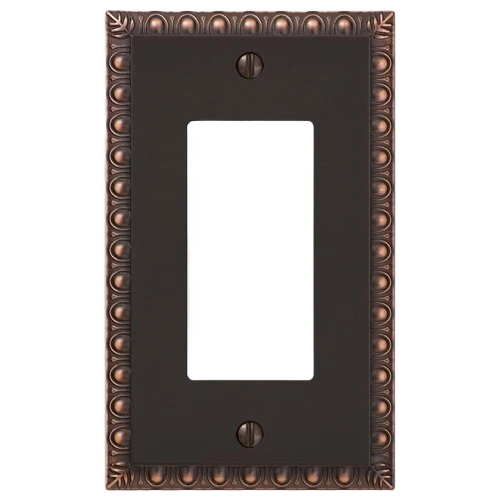 Next-Generation Amerelle 1 Rocker Egg and Dart Antique Bronze Wall Plate Convenient