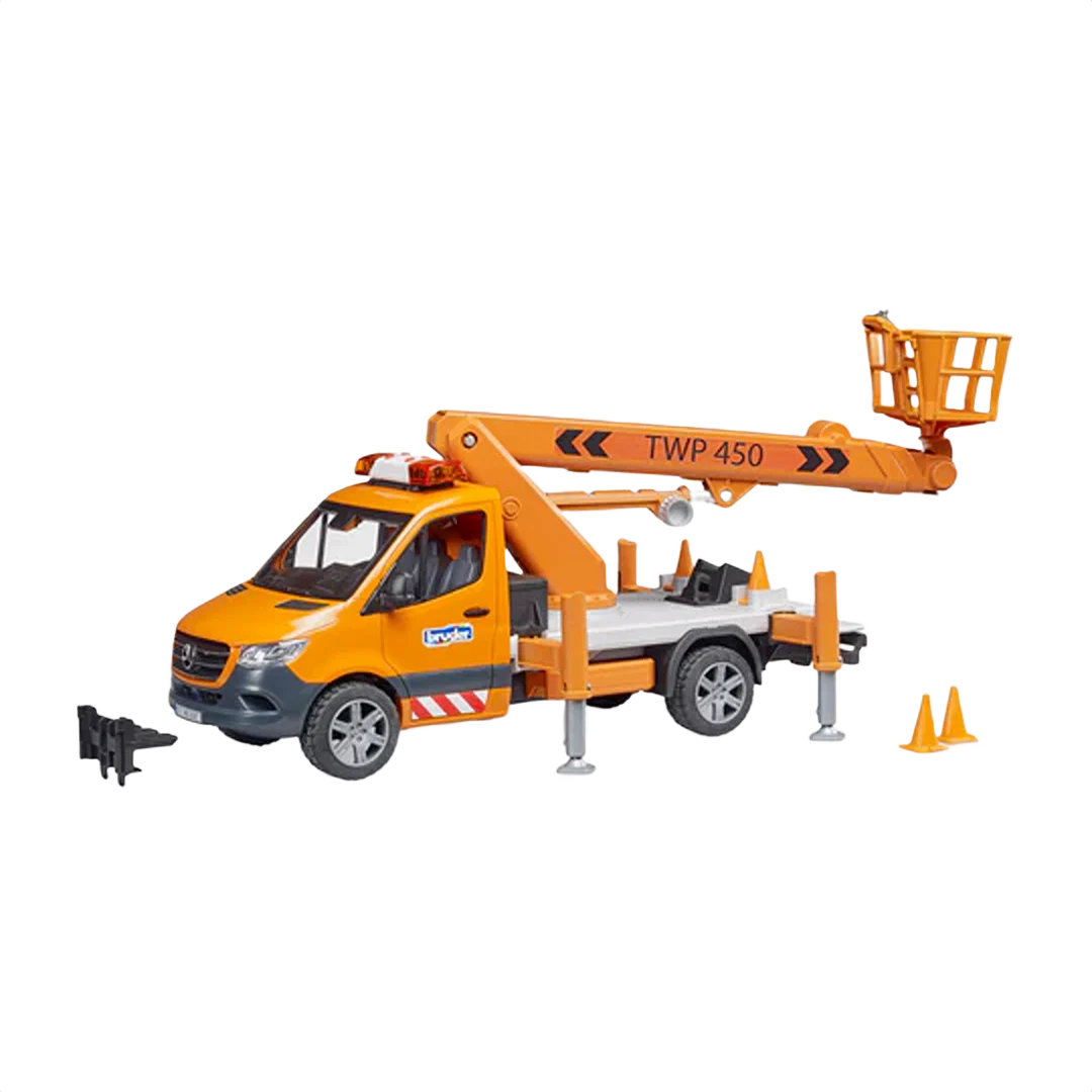 Powerful Bruder MB Sprinter w Working Platform L S Module Premium Material