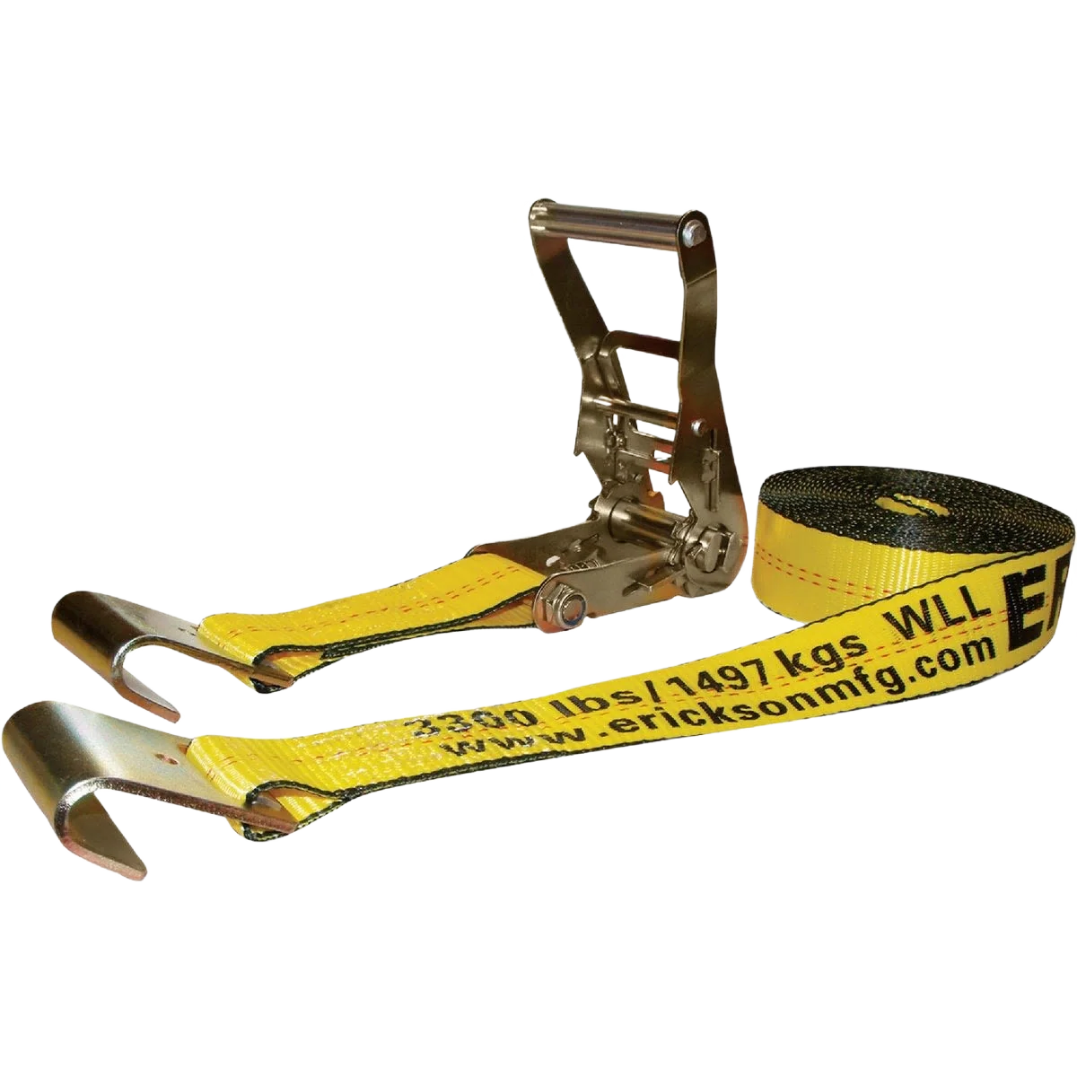 Practical Erickson 2 In. x 27 Ft. 10 000 Lb. Long Handle Ratchet Strap with Flat Bed Hook Sustainable
