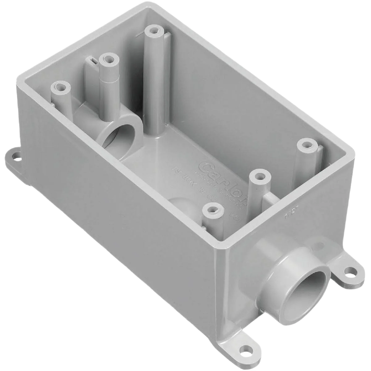 Genuine Carlon 1-Gang Gray Dead-End Termination Wall Box 1 2 In. Outlet Efficient