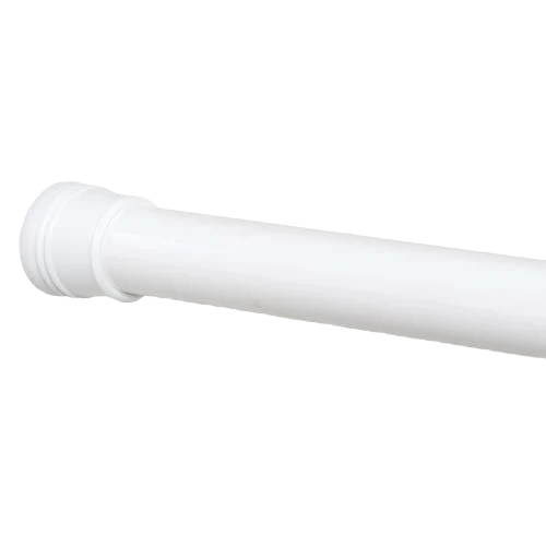 Recyclable Zenith 72 in. Aluminum White Straight Shower Rod First-Class