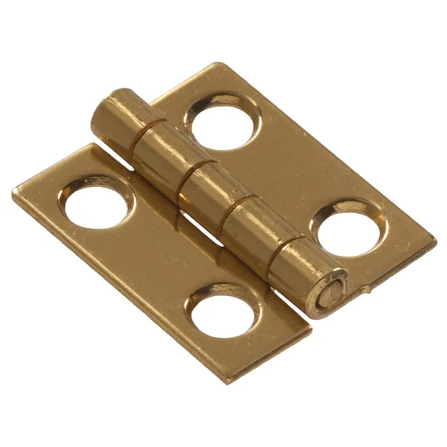 Quality Hillman 1-1 2 in. x 7 8 in. Solid Brass Narrow Hinge - Bright Brass Finish Authentic