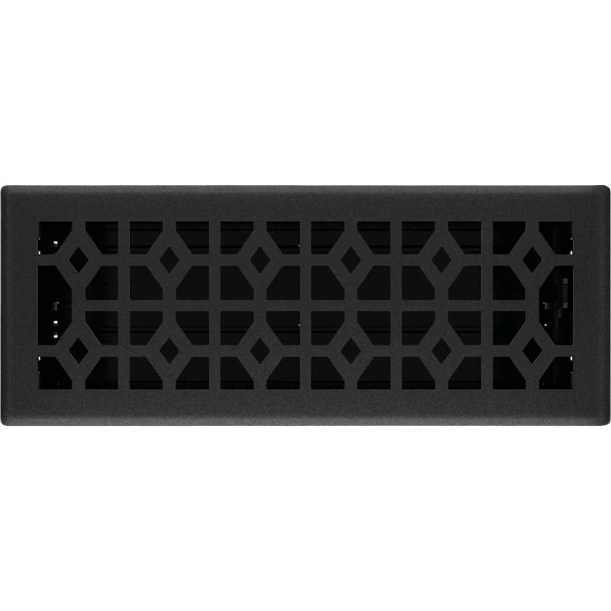 Healthy Imperial Templar Black Iron Steel Floor Register 4 In. x 12 In. Contemporary
