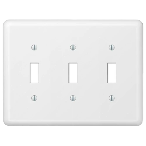 Convenient Amerelle 3 Toggle Devon White Wallplate Trusted
