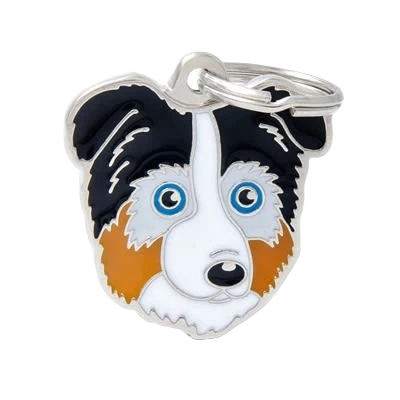 Lightweight MyFamily Australian Shepherd ID Tag Comfortable