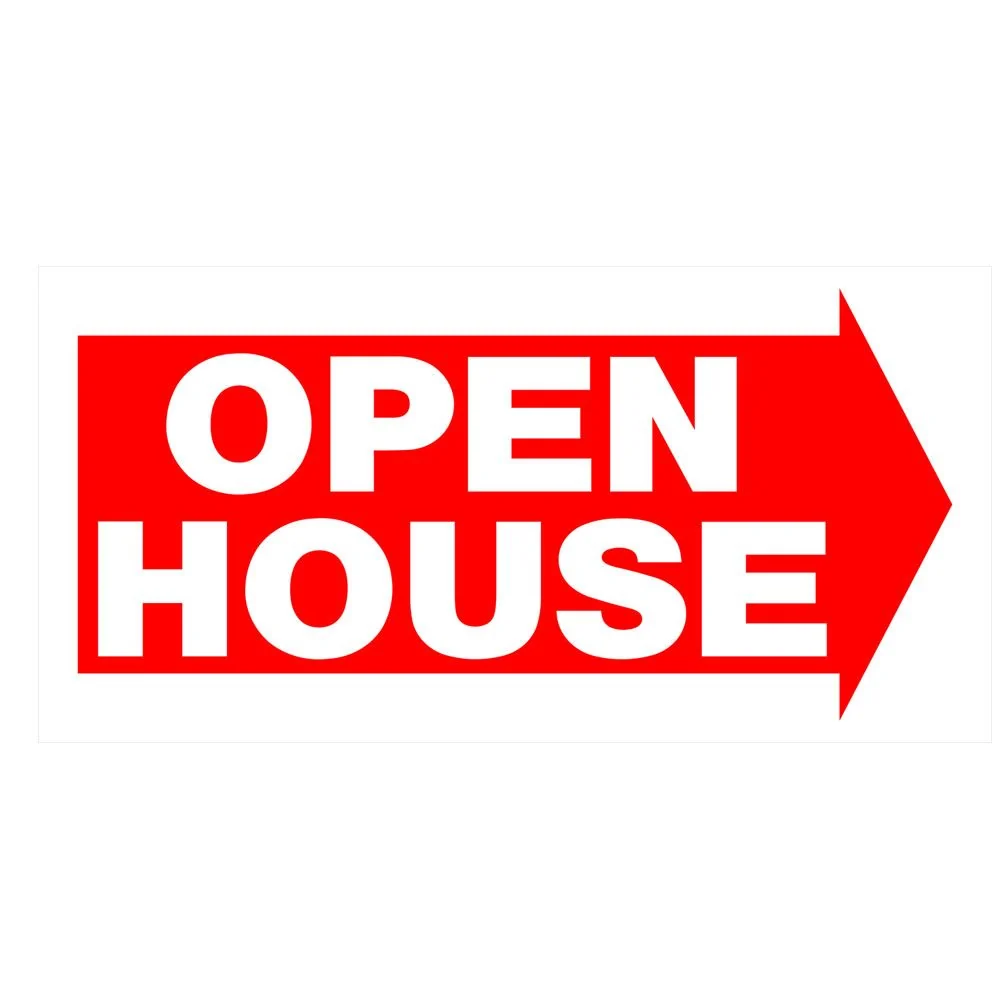 High-Quality Hillman Plastic Open House with Arrow Sign 12 in. x 24 in. Unique