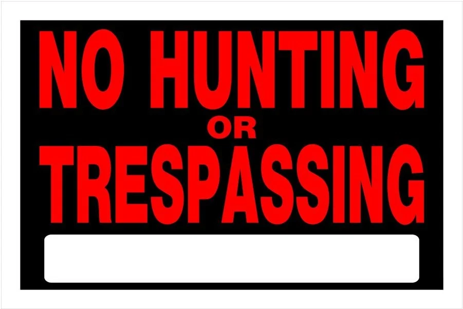 Advanced Hillman Black Red No Hunting or Trespassing Sign 8 in. x 12 in. Practical