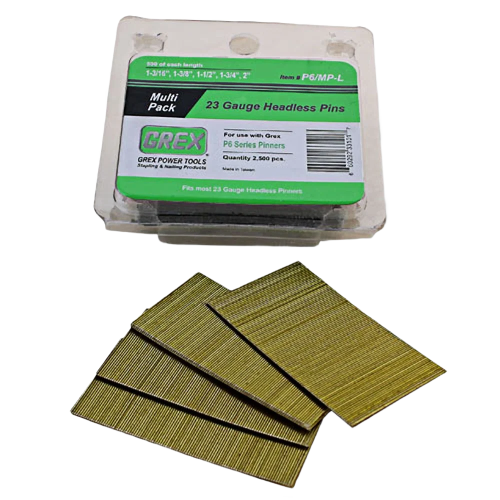 Easy-to-Use Grex 23 Gauge Headless Pin Multi-Pack Long 2.5M Premium Material