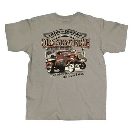 Fine Crafted Old Guys Rule Men's 2XL Iron Octane Shirt Long-Lasting