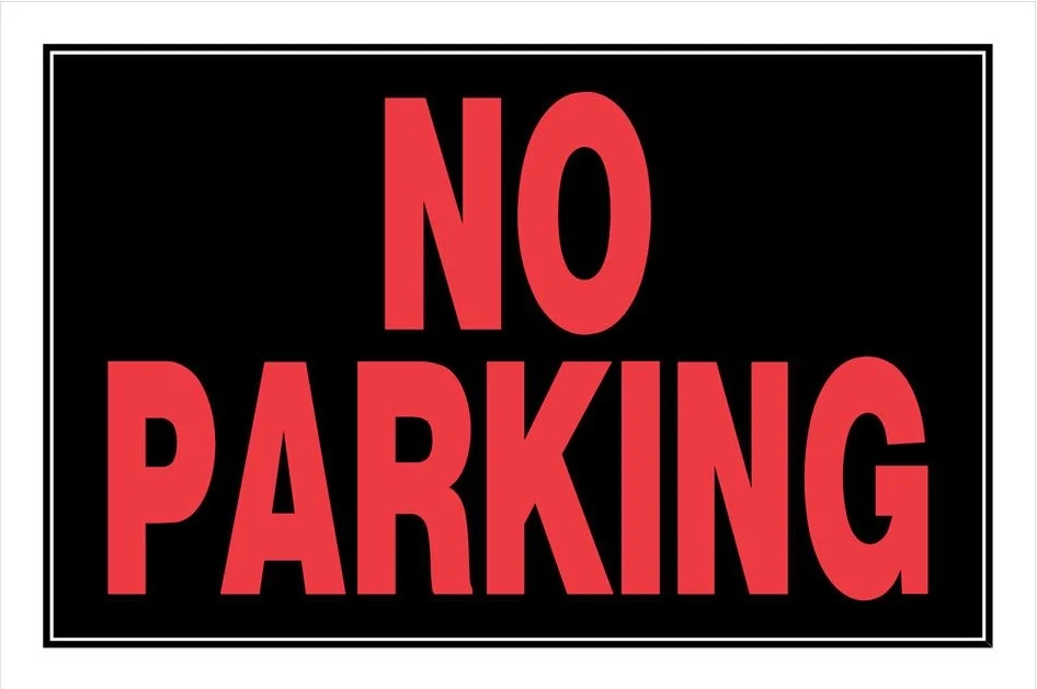 Recyclable Hillman Black Red No Parking Sign 8 in. x 12 in. Fine