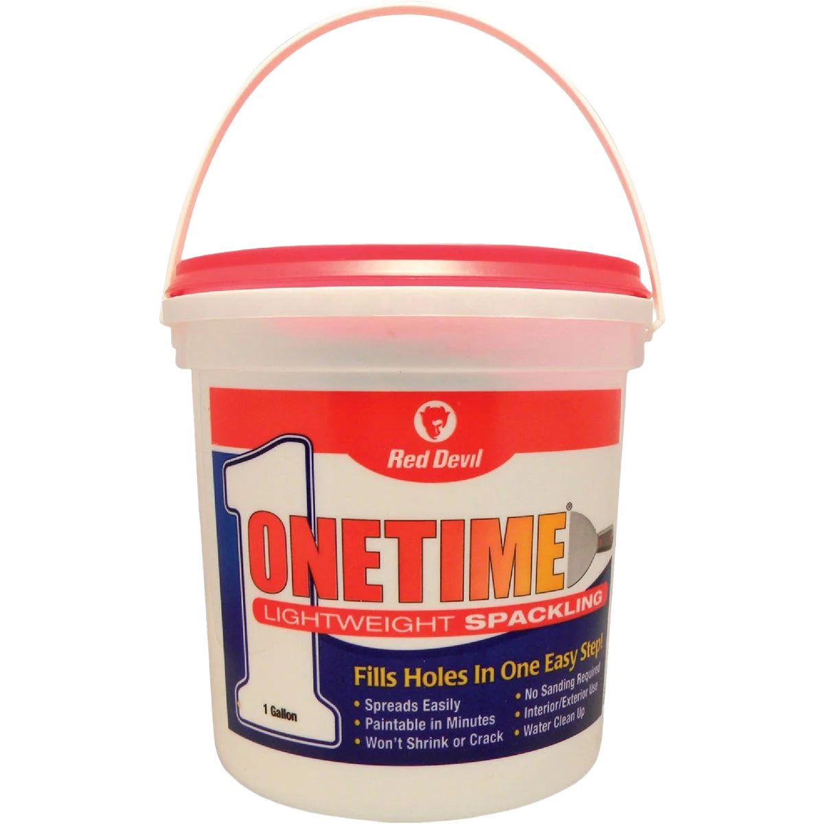 Solid Red Devil ONETIME Lightweight Spackling - 1 Gallon Smooth