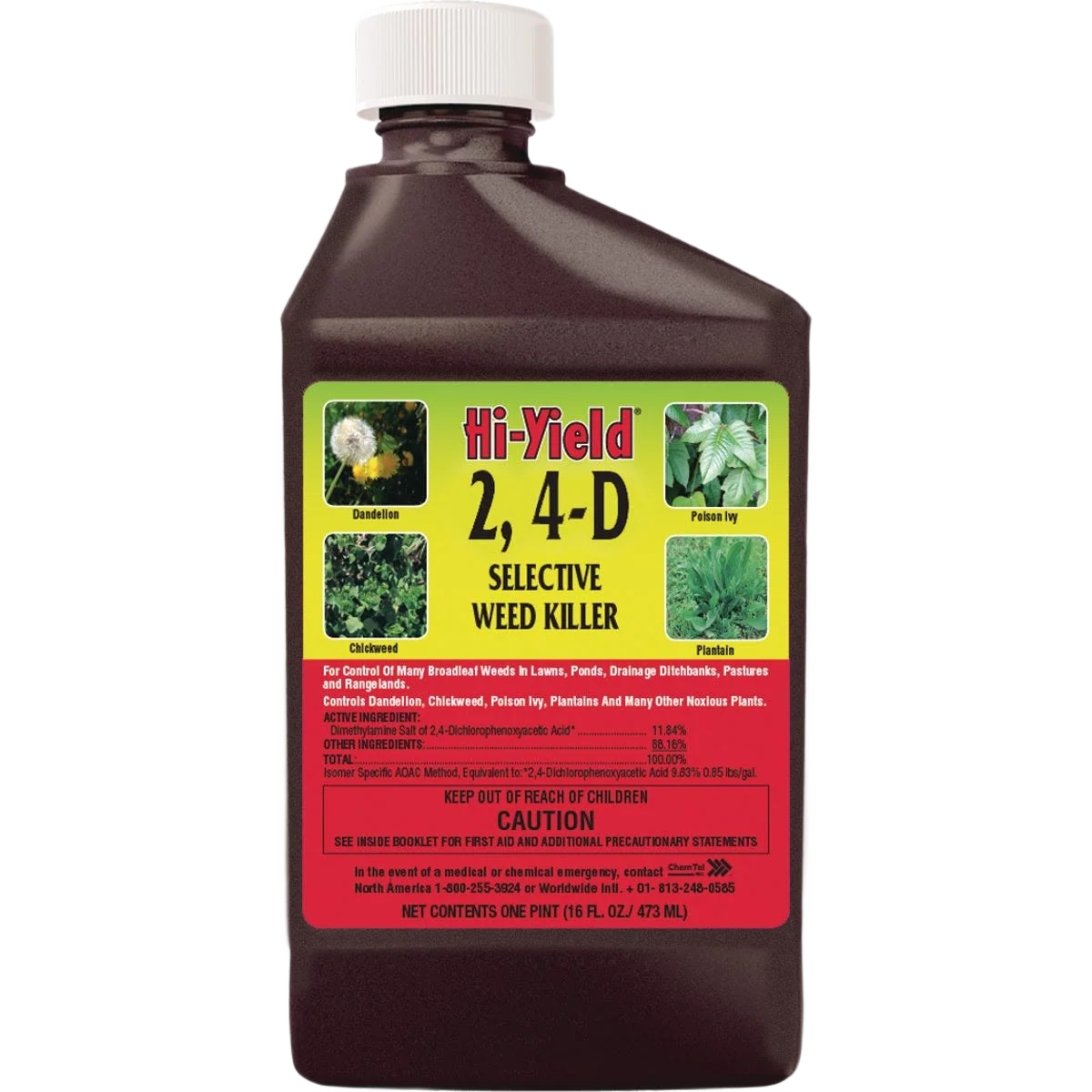 Powerful Hi-Yield 2 4-D Selective Weed Killer 16 oz. Detailed