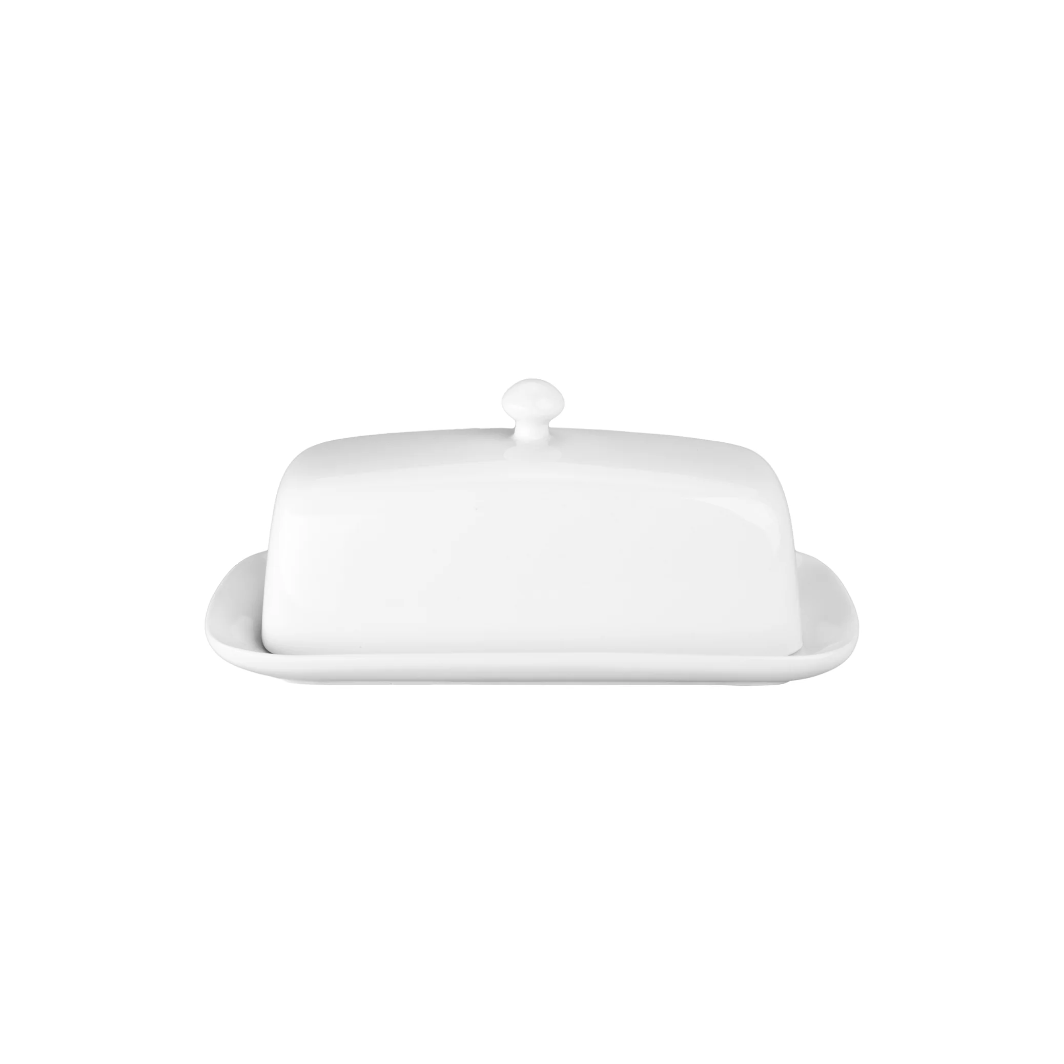 Efficient Cordon Bleu White Butter Dish with Knob World-Class