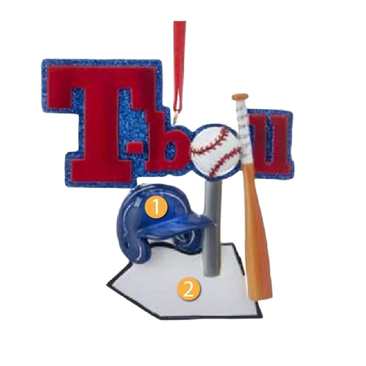 Durable Kurt S. Adler Personalized T-Ball Ornament Advanced