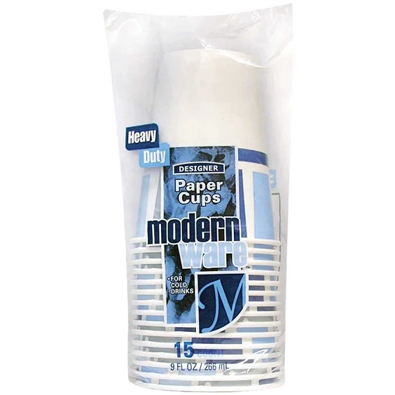 Smooth Designer ModernWare Paper Cups 15-Pack Reliable
