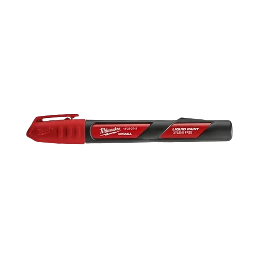 Premium Material Milwaukee INKZALL™ Red Liquid Paint Marker Enhanced