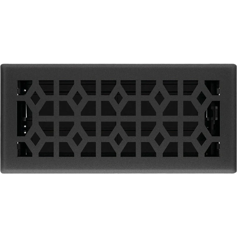 Authentic Imperial Templar Black Iron Steel Floor Register 4 In. x 10 In. Soft